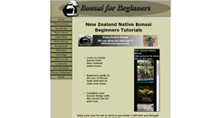Desktop Screenshot of bonsaiforbeginners.com